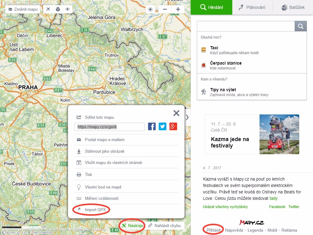 Jak vytvořit soubor GPX?